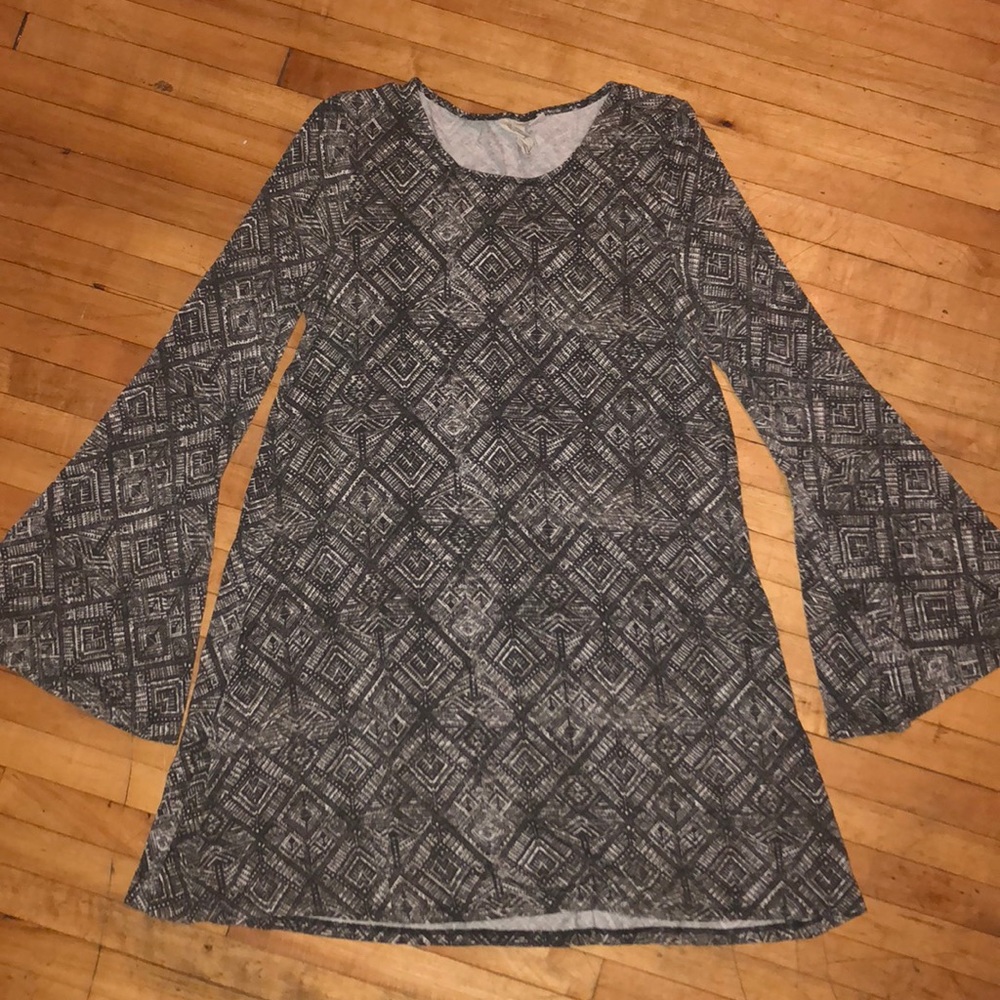 Long bell sleeved dress